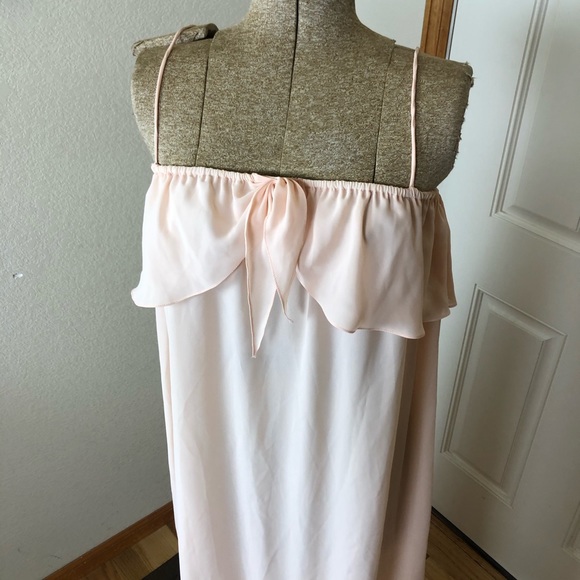 Vintage 1970s Bonnie Strauss Peach Dress - Picture 4 of 8